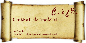 Czekkel Árpád névjegykártya